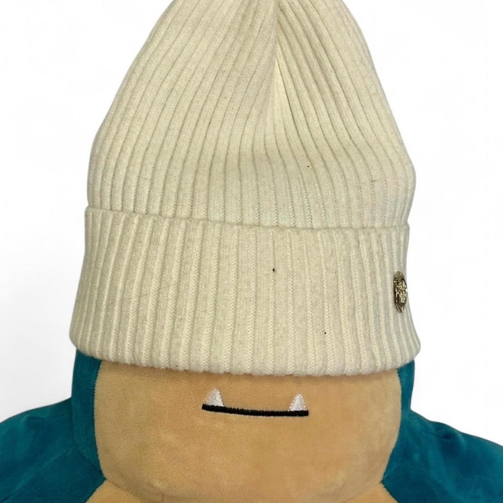 Vince Camuto Cream Ribbed Beanie